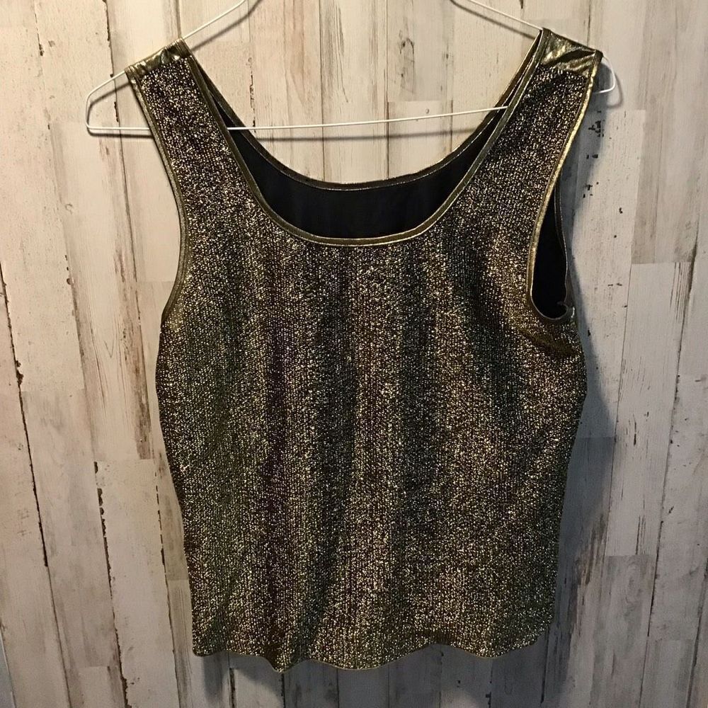 Blouse ￼shimmering gold and sexy by Cinema side large